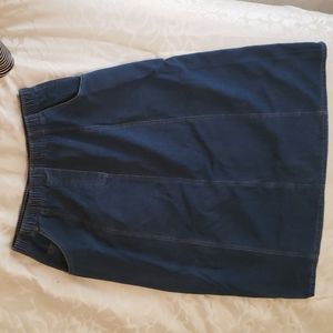 Long denim skirt